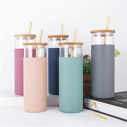 Glass Tumbler With Straw