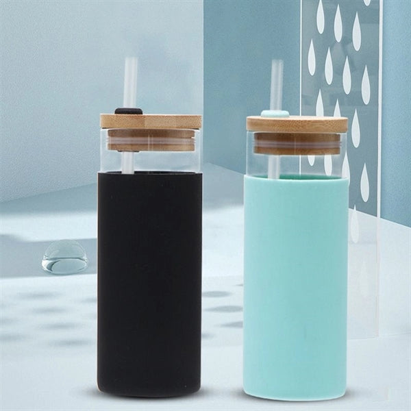 Glass Tumbler With Straw