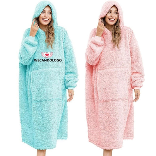 Fleece Hoodie Wearable Blanket