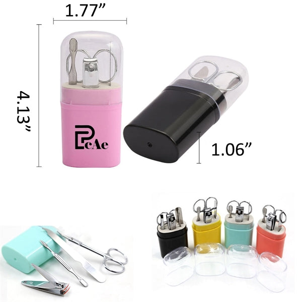 Plastic Bucket Box 4 in 1 Manicure Sets