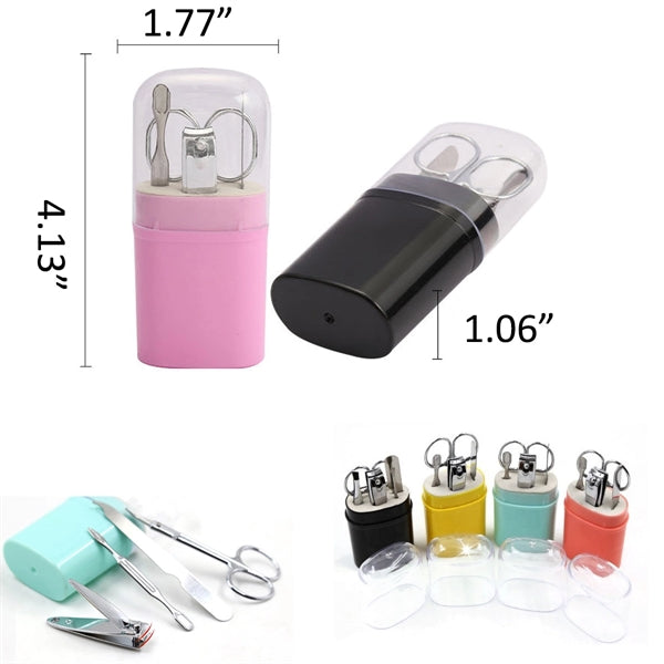 Plastic Bucket Box 4 in 1 Manicure Sets