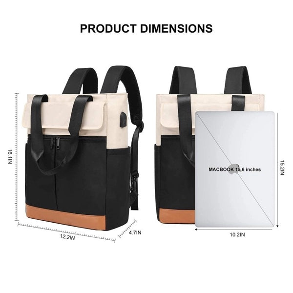 2-In-1 Wide Top Open Laptop Backpack