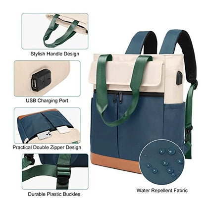 2-In-1 Wide Top Open Laptop Backpack