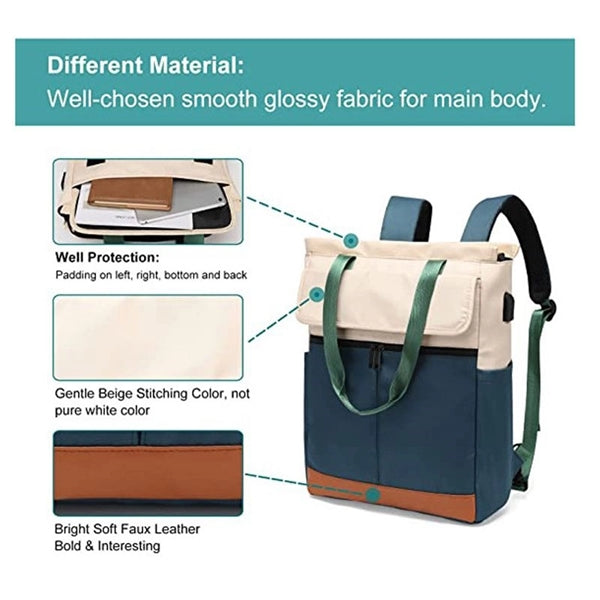 2-In-1 Wide Top Open Laptop Backpack