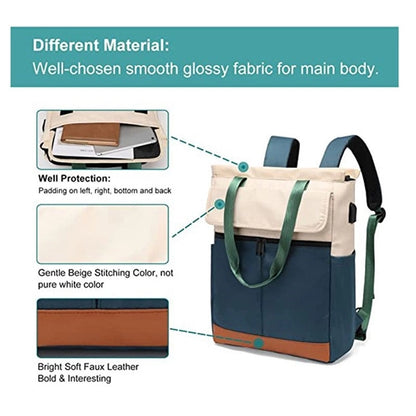 2-In-1 Wide Top Open Laptop Backpack