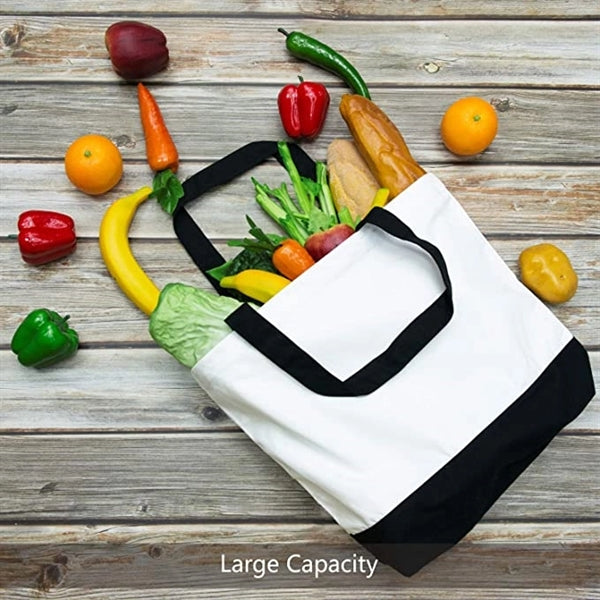 Large Two-Tones Canvas Tote Bag