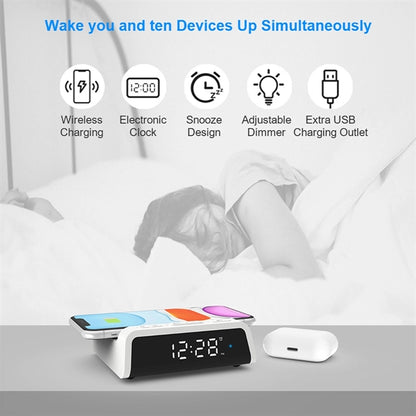 15W Wireless Charger Alarm Clock