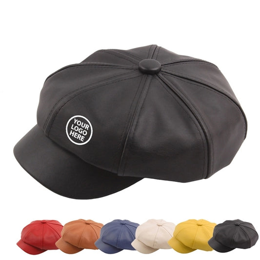 Vintage Beret Hat Pu