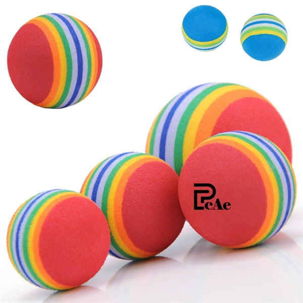 Foam Rainbow Pet Toy Ball