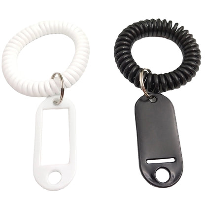Spiral Wrist Coil Tag Key Chains Round Shape