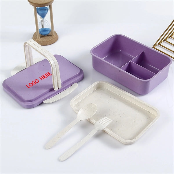Bento Lunch Box With Spoon & Fork