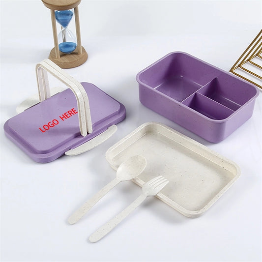 Bento Lunch Box With Spoon & Fork