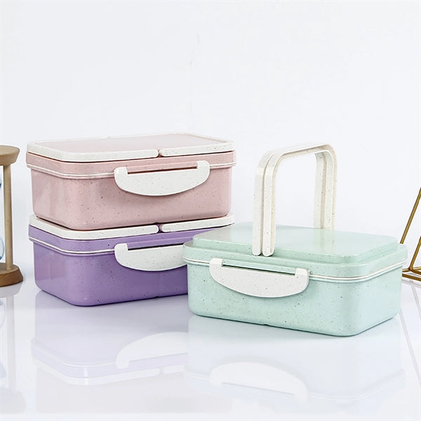 Bento Lunch Box With Spoon & Fork