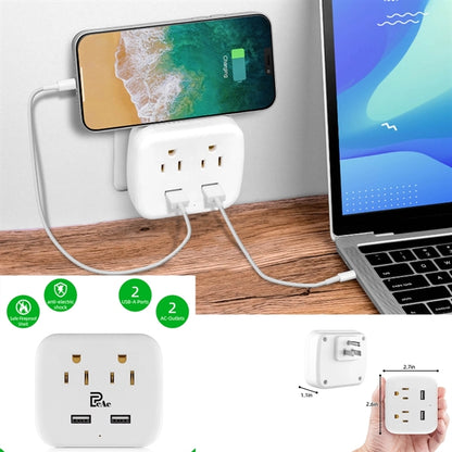 European Travel Plug Adapter with Phone Holder