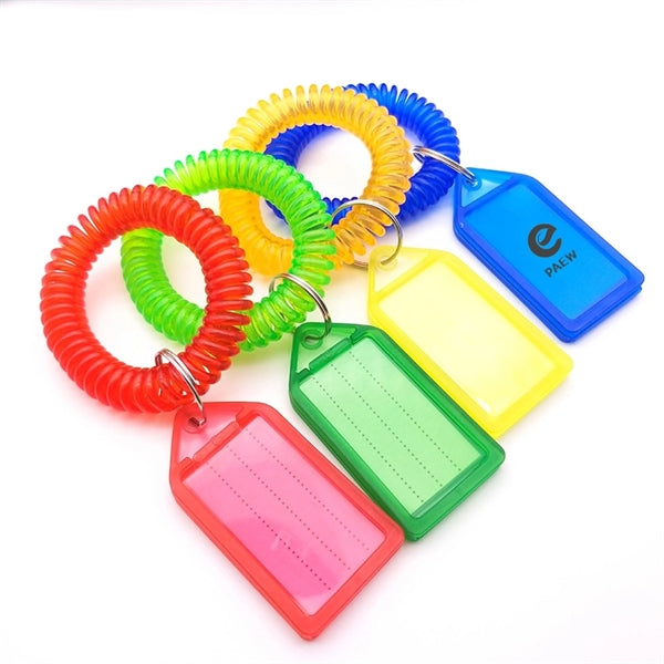 Elastic Spring Key Rings Writable