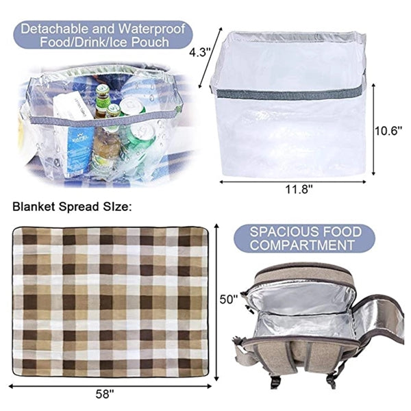 Picnic Backpack With Blanket