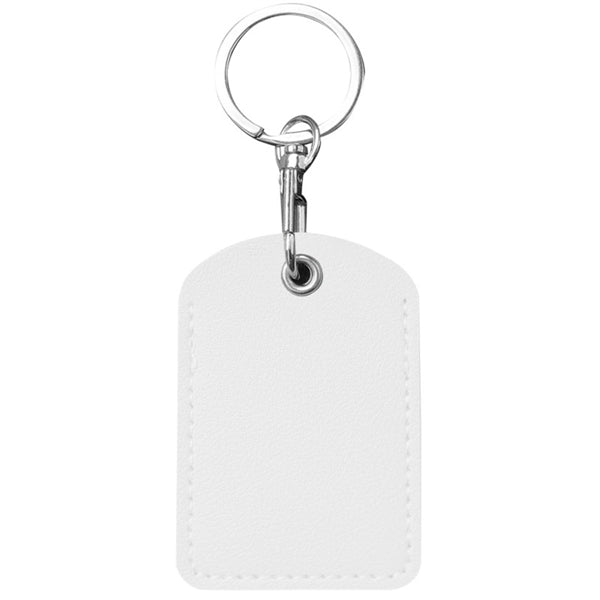 Pu Leather Square-Shaped Keychain