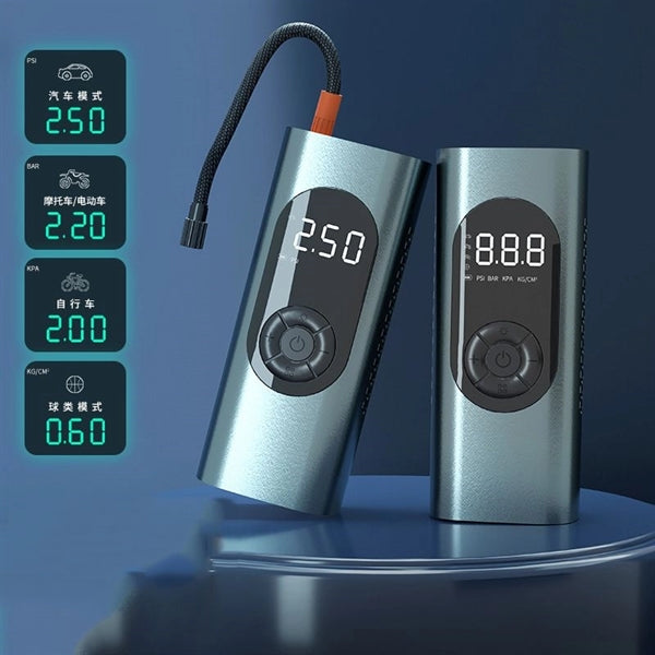 Cordless Tire Inflator With Rechargeable Battery