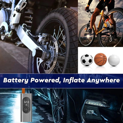 Cordless Tire Inflator With Rechargeable Battery