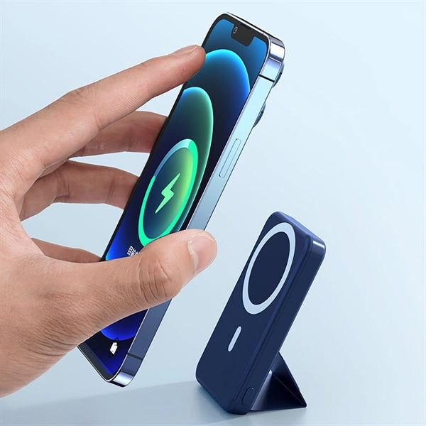 Magnetic Wireless Power Bank With Foldable Holder