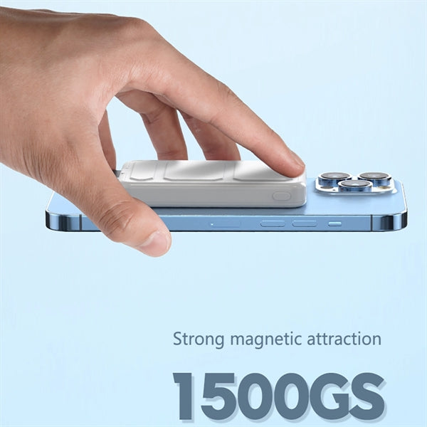 Magnetic Wireless Power Bank With Foldable Holder