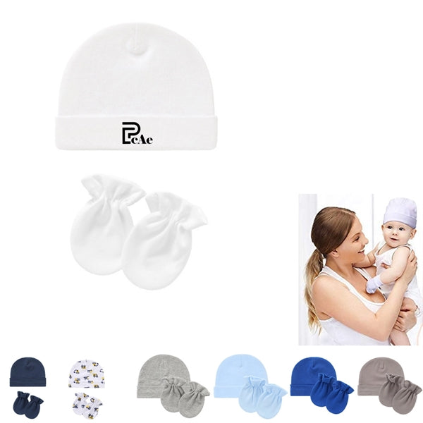 Newborn Baby Hat Mittens Set