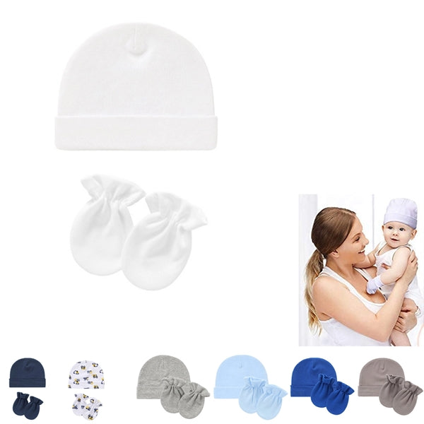 Newborn Baby Hat Mittens Set