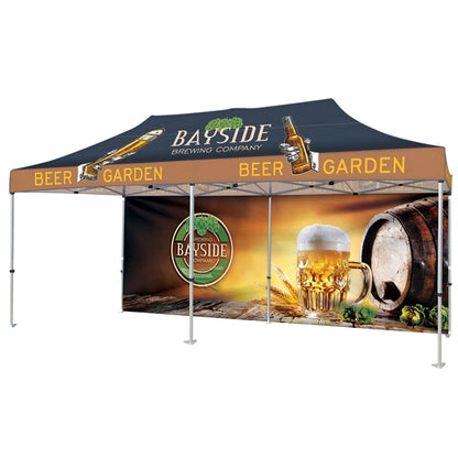 10' x 20' Heavy Duty Canopy Tent with One Double Sided Wall