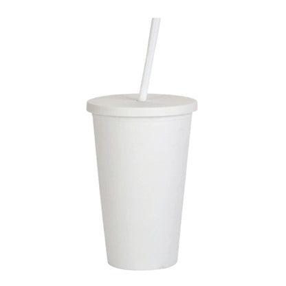 Plastic Tumbler with Straw