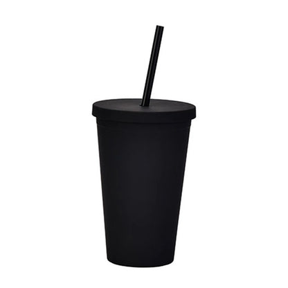 Plastic Tumbler with Straw