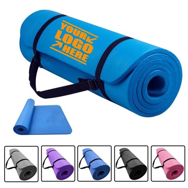 Yoga Mat Exercise Gym Fitness Equipment With Carrying Strap