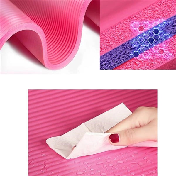 Yoga Mat Exercise Gym Fitness Equipment With Carrying Strap