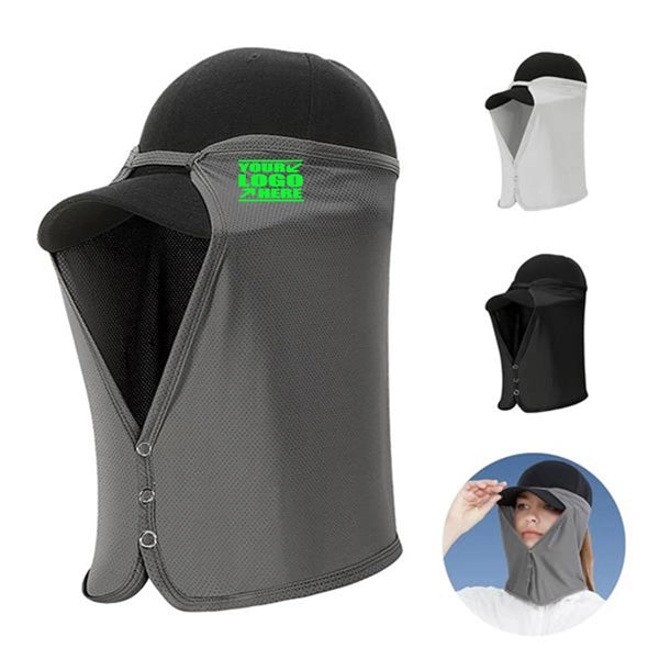 Baseball Cap With Neck Flap