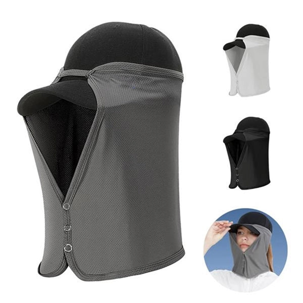 Baseball Cap With Neck Flap