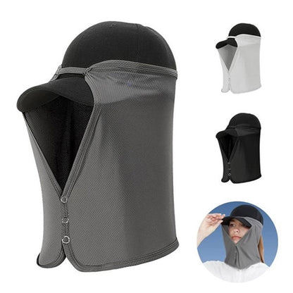 Baseball Cap With Neck Flap