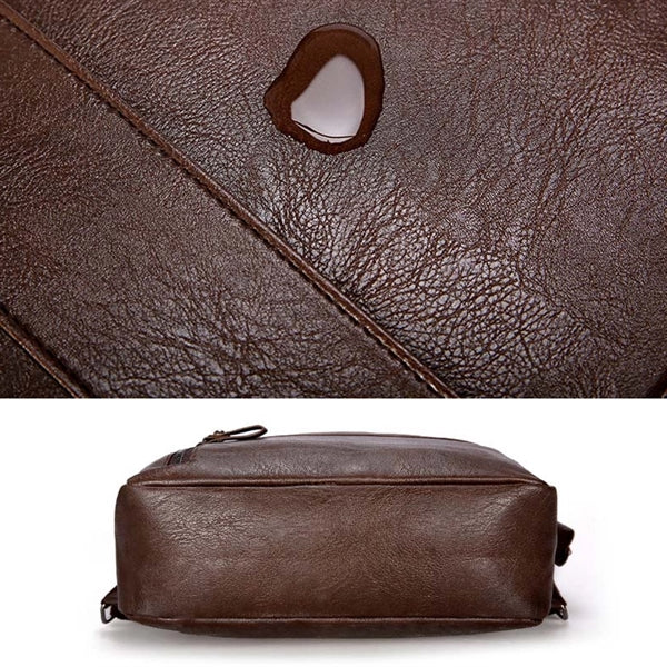 Usb Large Leather Backpack