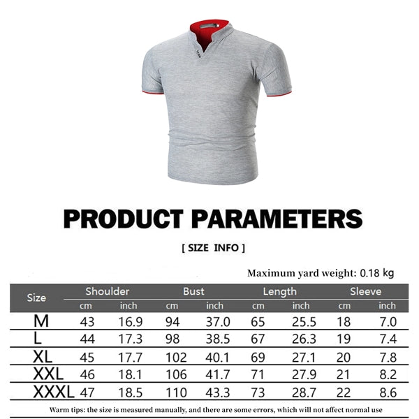 Men'S Half Collar Polo Short Shirt