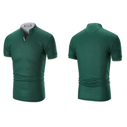 Men'S Half Collar Polo Short Shirt