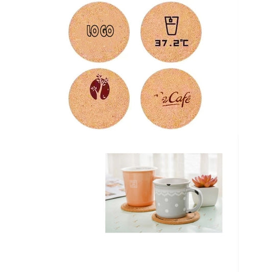 Round Cork 'n Velvet Coaster