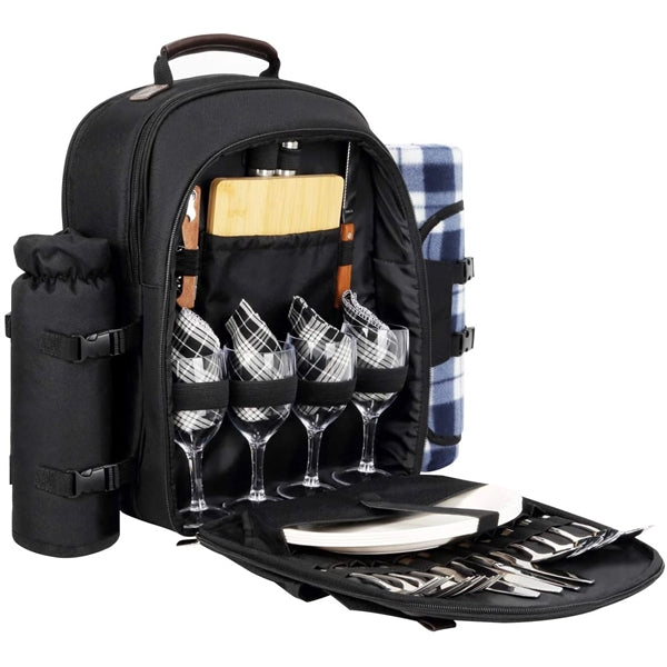 4-Person Picnic Basket Set With Blanket