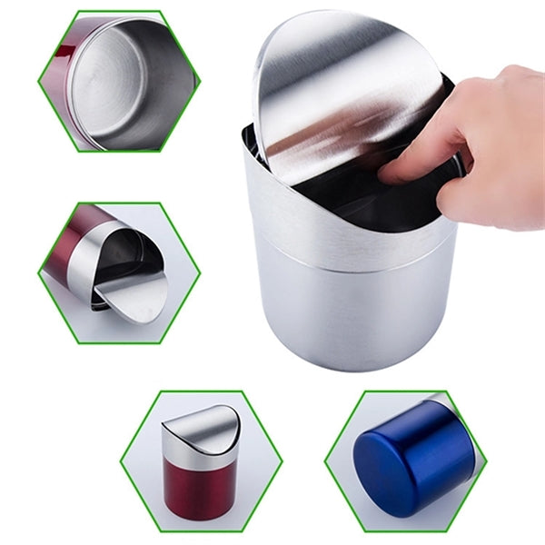 Stainless Steel Desktop Trash Can