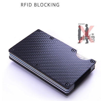Carbon Fiber RFID Blocking Wallet Card Holder