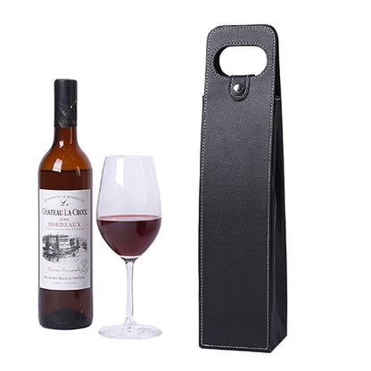 Leather Wine Tote Bag