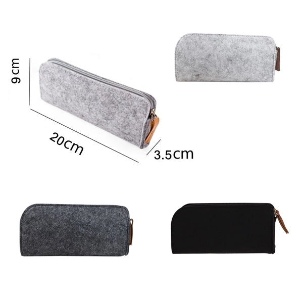 Felt Students Stationery Pouch Zipper Bag