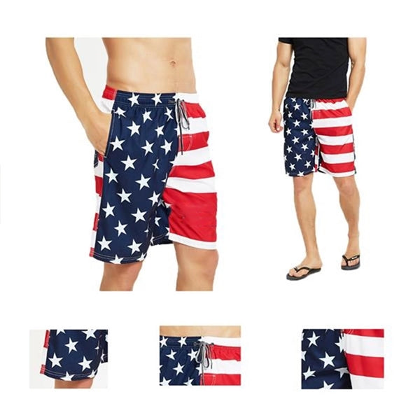 Swimming Trunk Shorts Independence Day Flag Clothing