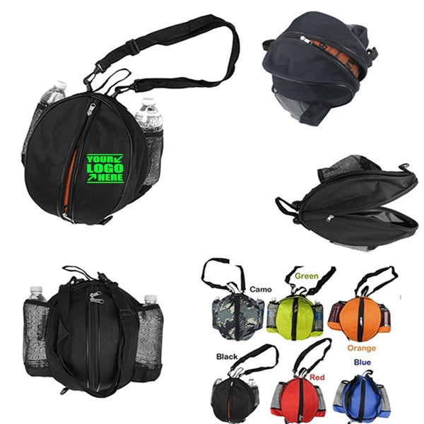 Adjustable Shoulder Strap Basketball Soccer Round Bag
