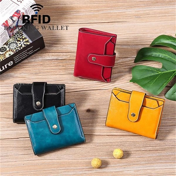 Small Bifold Zipper Pocket Wallet Card Case Purse