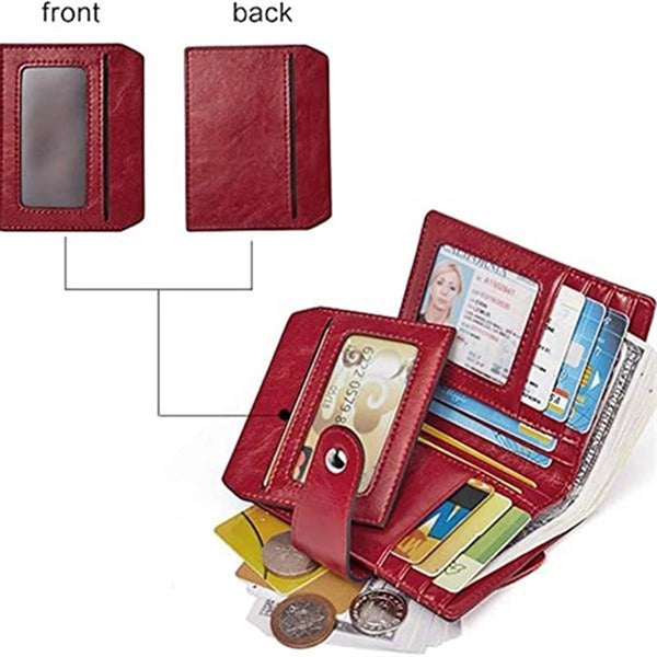 Small Bifold Zipper Pocket Wallet Card Case Purse