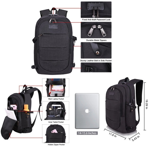 USB Charging Laptop Backpack