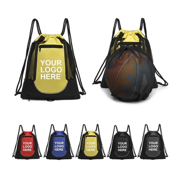 Basketball Drawstring Gym Backpack